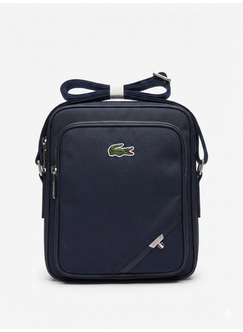 Lacoste Men's Classic Petit Piqué Vertical Zip Crossbody Bag - Image 1